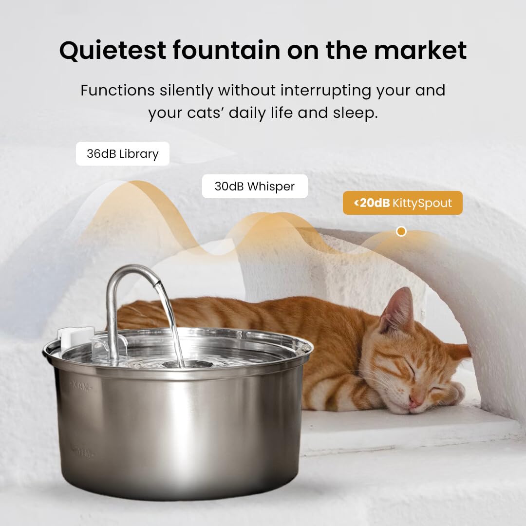 The KittySpout 3.2L Surgical Stainless Steel Fountain