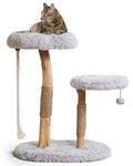 The Mau Rizzo Modern Wooden Cat Tree (Bullet gray)