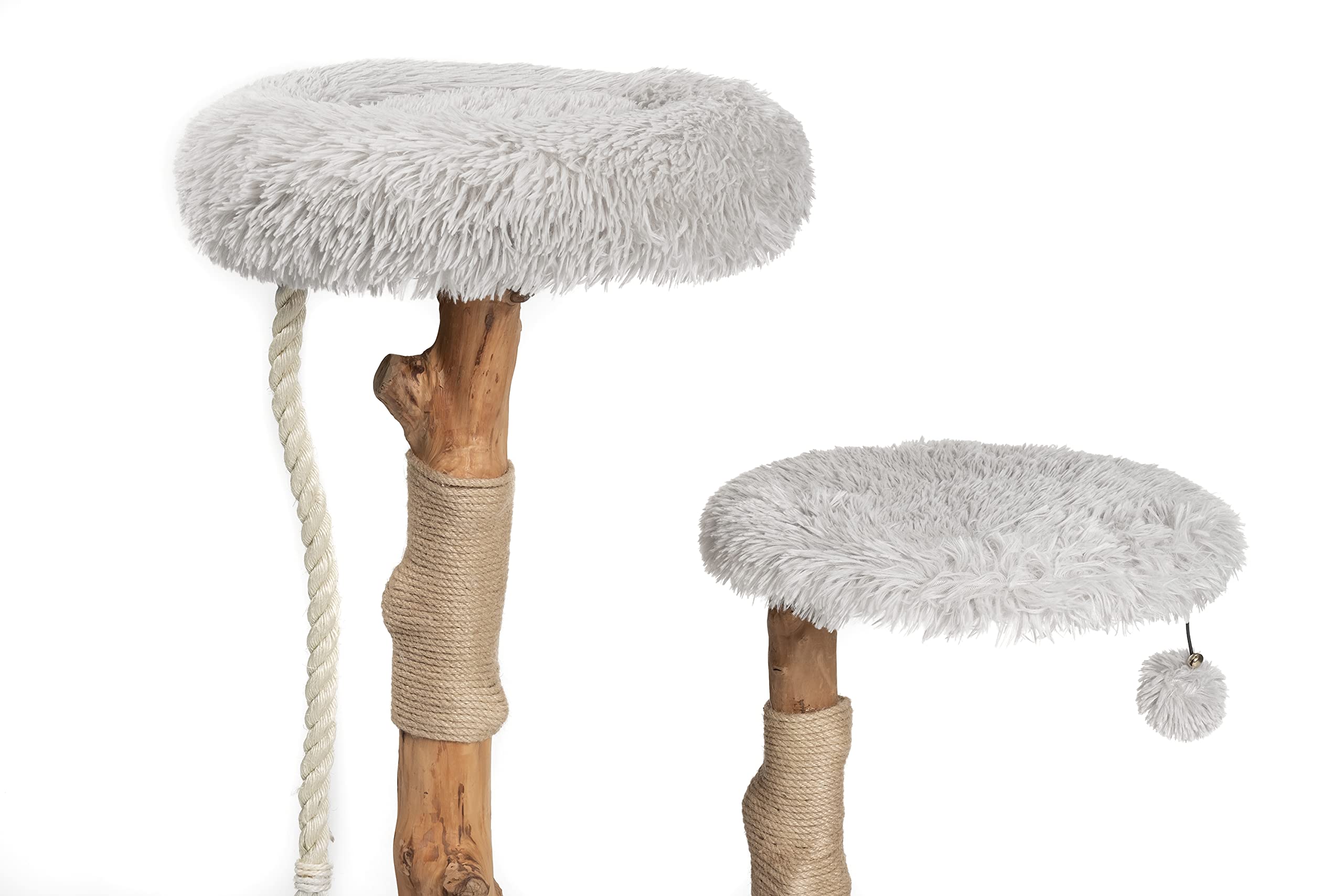 The Mau Rizzo Modern Wooden Cat Tree (Bullet gray)