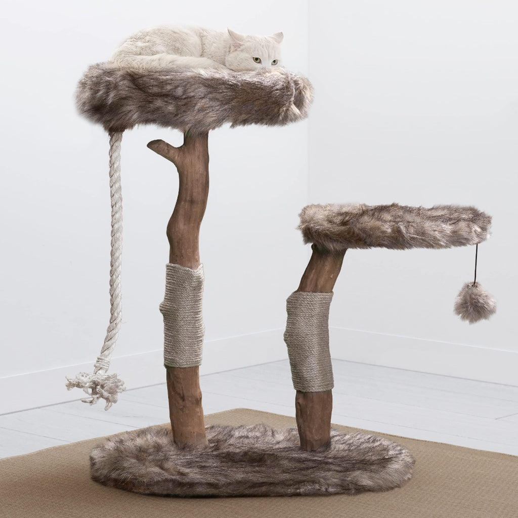 The Rizzo Modern Wooden Cat Tree (Brown)