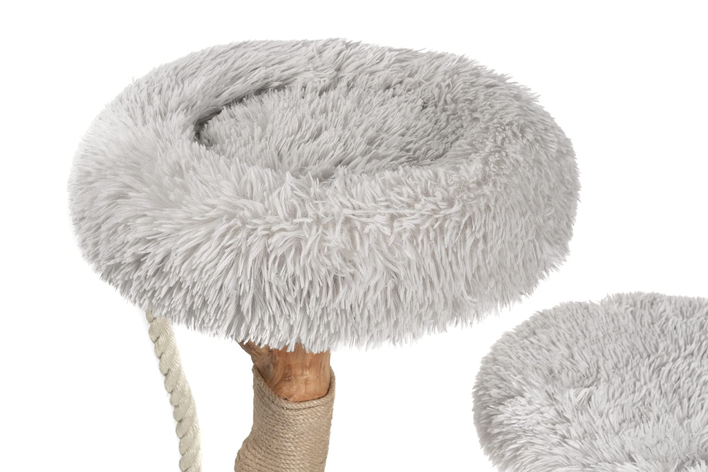 The Mau Rizzo Modern Wooden Cat Tree (Bullet gray)