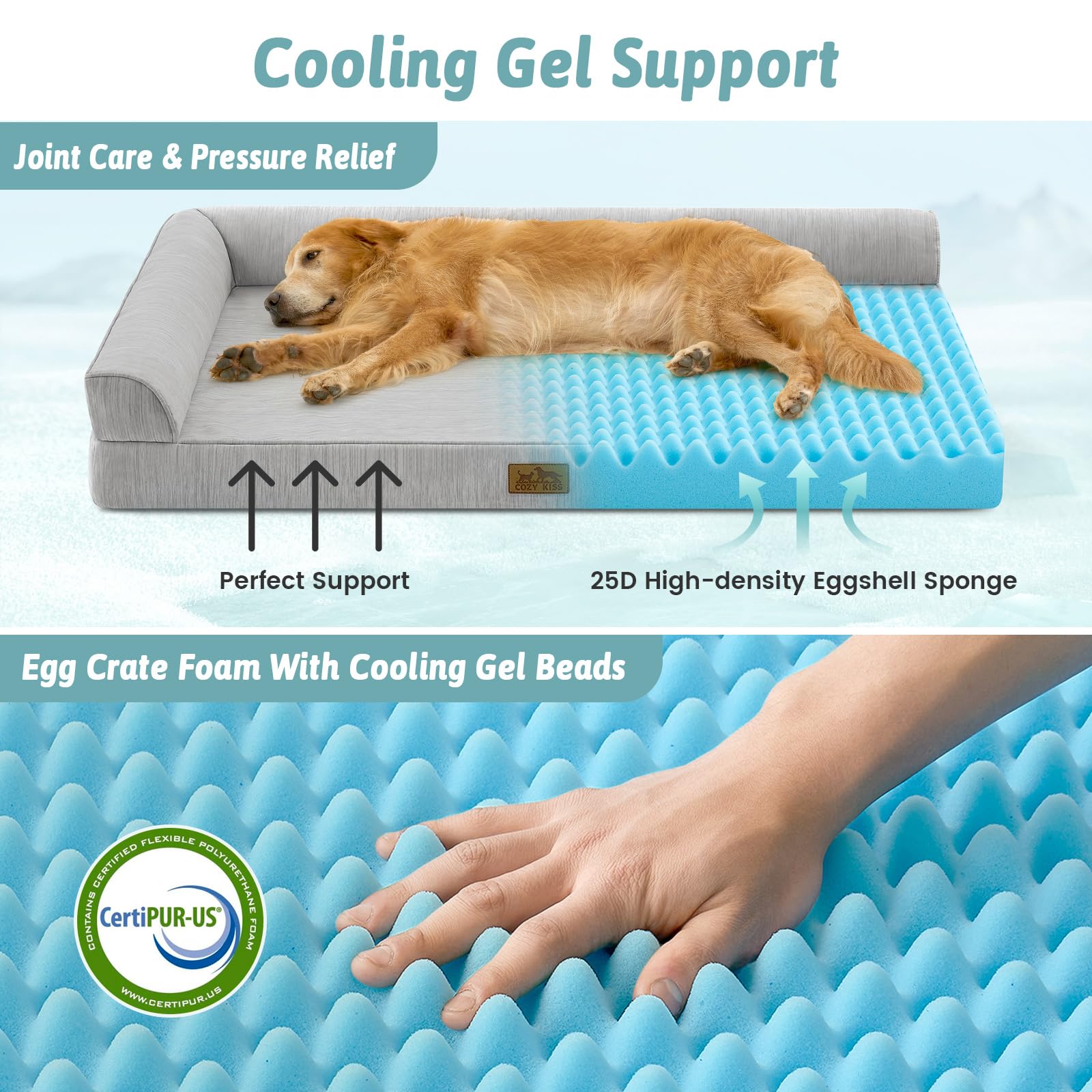 COZY KISS Cooling Dog Bed